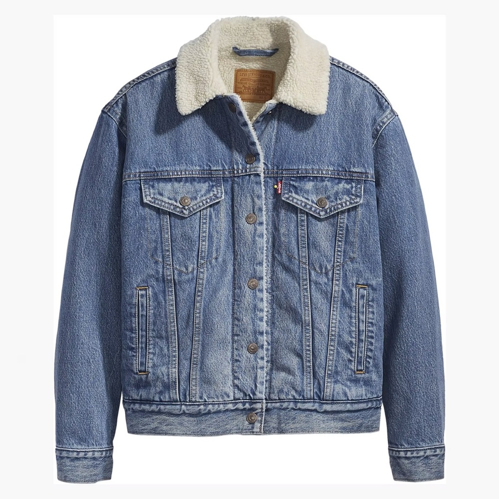 Levi's® Premium EX-BOYFRIEND SHERPA TRUCKER JACKET - Large